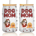 Lovely Dog Mom Mum - Personalized 3D Inflated Effect Glass Can
