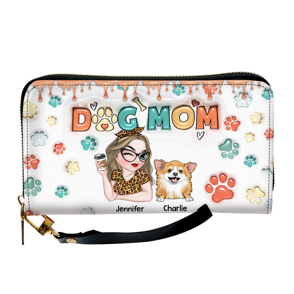 My Lovely Dog Mom - Personalized Leather Wallet