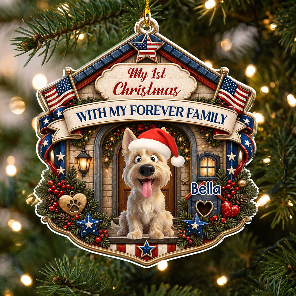 Custom Christmas Decor Home Birthday Gifts For Dog Mom, Dog Lovers • Merry Woofmas - Personalized Acrylic Ornament