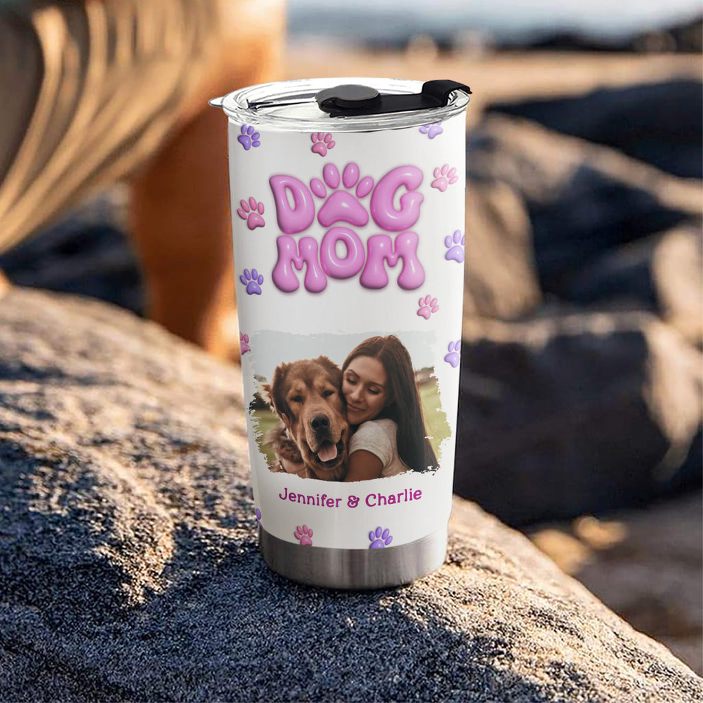 Custom Photo Christmas Birthday Gifts For Dog Mom, Dog Lovers • The One I Own Photo - Personalized 3D Effect Tumbler