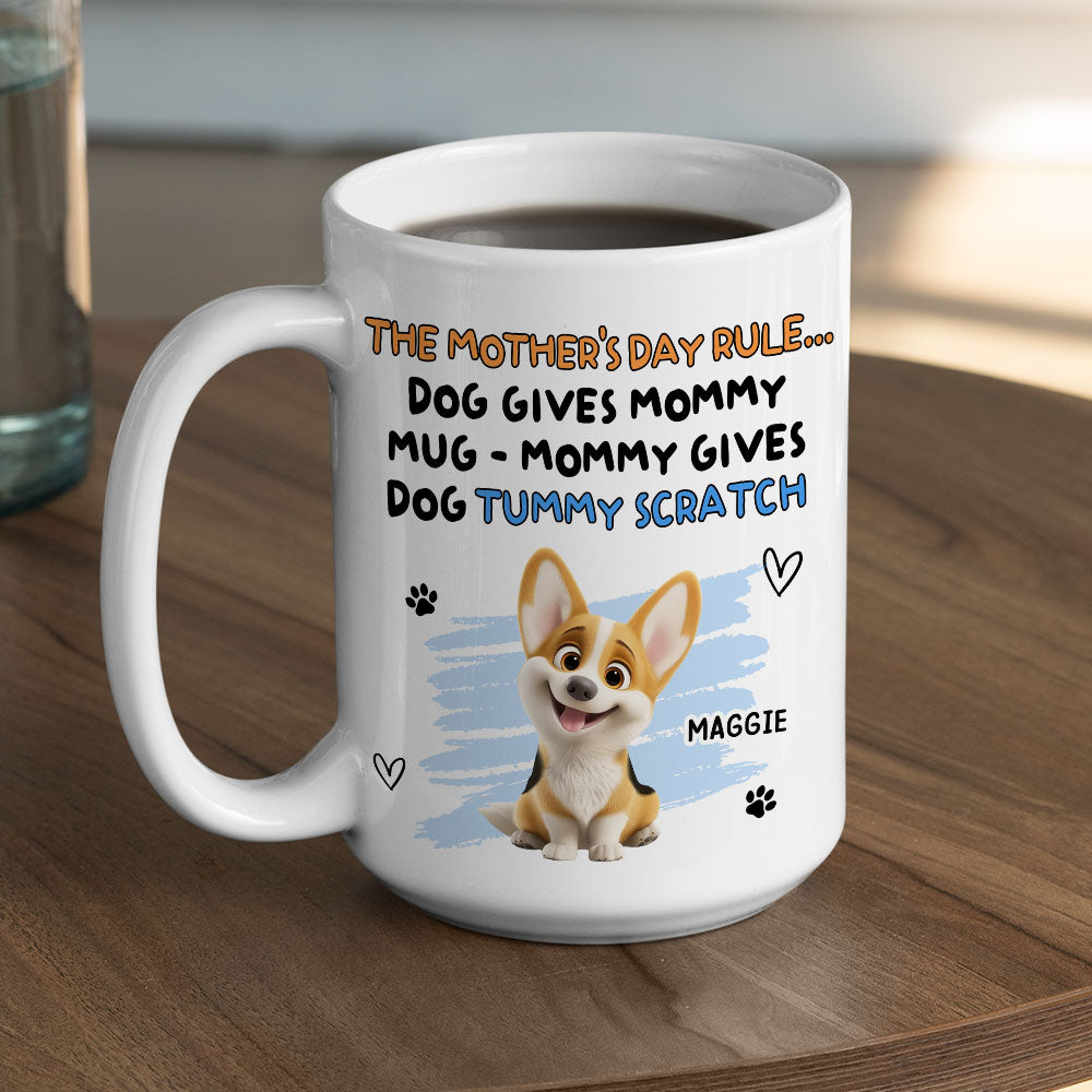 Custom Mother's day Birthday Gifts For Dog Mom, Dog Lovers • This Is My New Rule - Personalized Coffee Mug