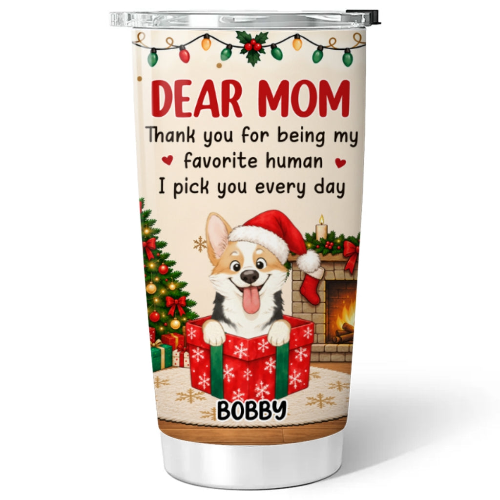 Custom Christmas Birthday Gifts For Dog Lovers • My Forever Human - Personalized Tumbler