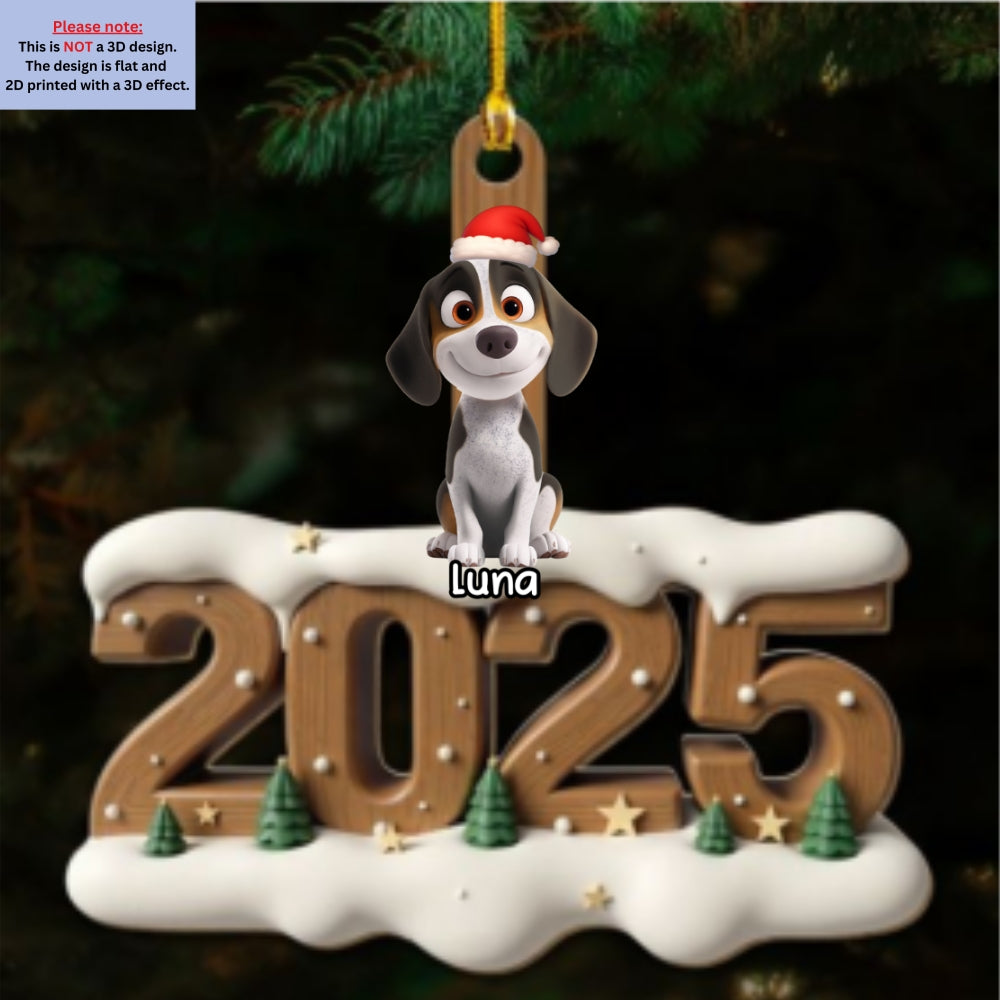 Custom Christmas Decor Home Birthday Gifts For Dog Lovers • Only All Of You This Year - Personalized 3D Effect Wood Ornament
