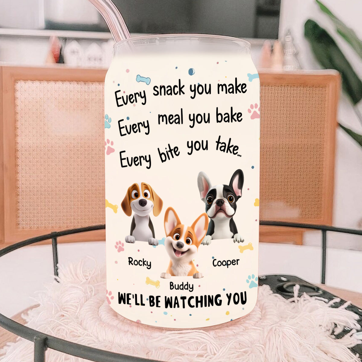 Watching You - Personalized Glass Can