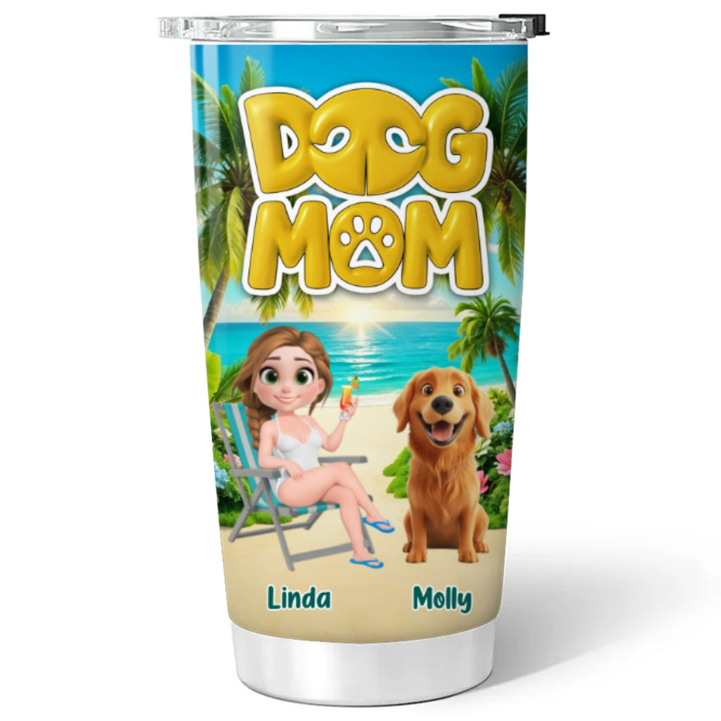 Custom Christmas Birthday Gifts For Dog Mom, Dog Lovers • Dog Mom Summer - Personalized Tumbler