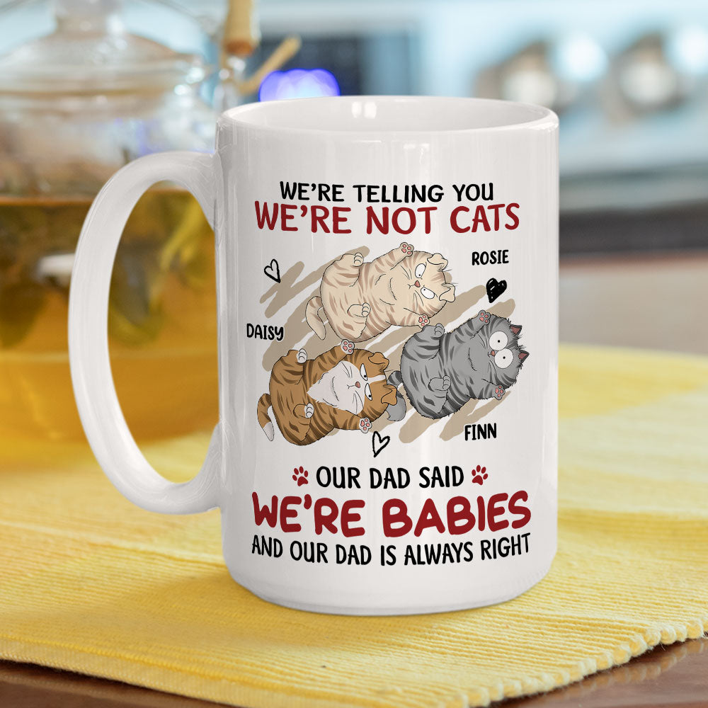 Custom Mother's day Birthday Gifts For Cat Mom, Cat Lovers • Im A Baby - Personalized Coffee Mug