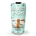 Custom Photo Christmas Birthday Gifts For Dog Mom, Dog Lovers • Pawfect Mom Photo - Personalized 3D Inflated Effect Tumbler