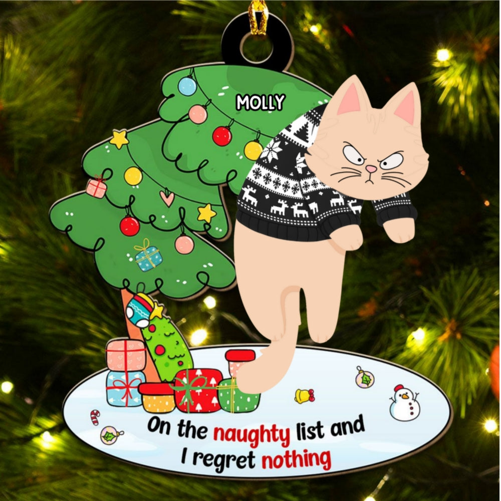 Regret Nothing - Personalized Wood Ornament