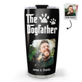 Custom Photo Father's day Birthday Gifts For Dog Dad, Dog Lovers • Cool Dog Father Ver Retro Photo - Personalized Tumbler