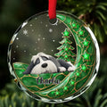 Custom Christmas Decor Home Birthday Gifts For Dog Lovers • Beside Pearl Of You - Personalized 3D Effect Glass Ornament