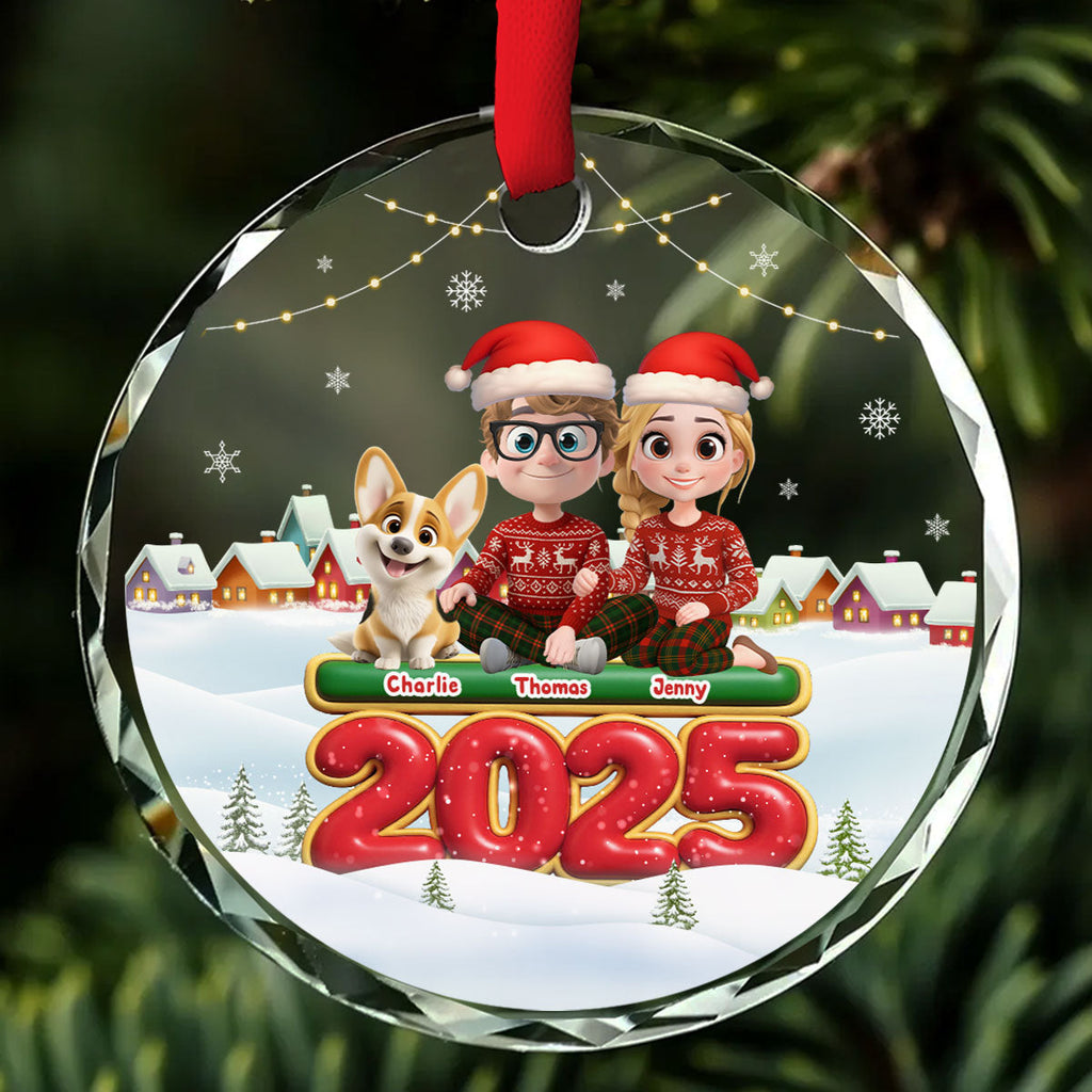 Custom Christmas Decor Home Birthday Gifts For Dog Lovers • We And Our Dog - Personalized Glass Ornament