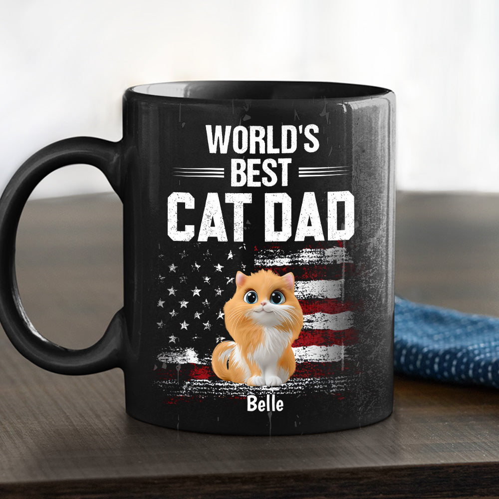 Custom Mother's Father's day Birthday Gifts For Cat Lovers • World Best Cat Dad - Personalized Coffee Mug