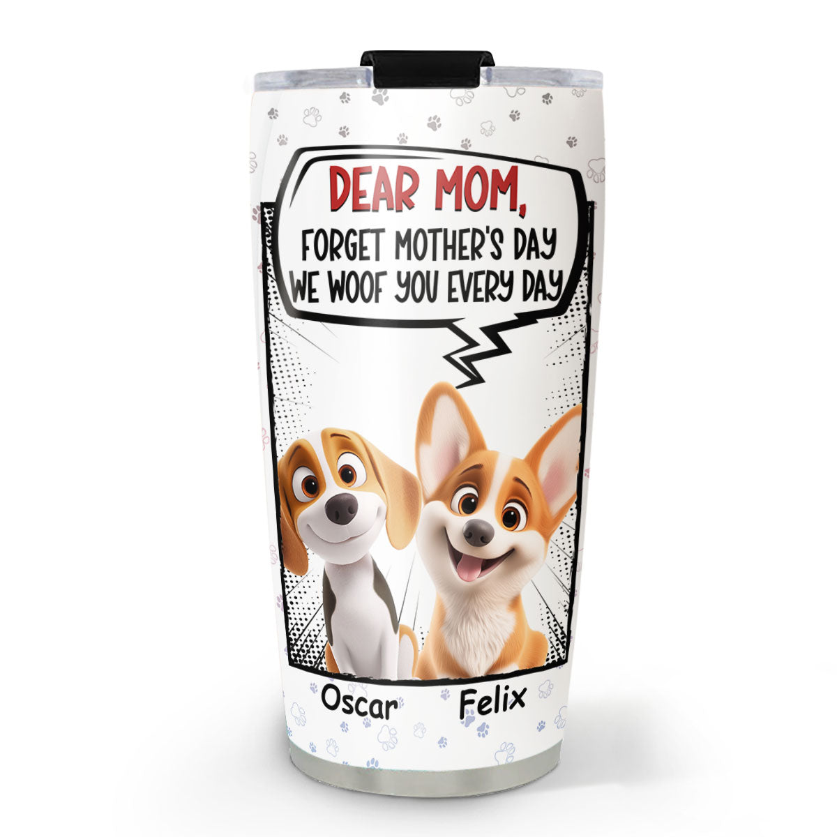 Custom Mother's day Birthday Gifts For Dog Mom, Dog Lovers • Forget It - Personalized Tumbler