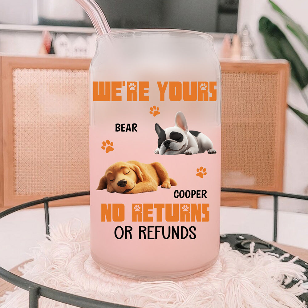 No Returns Or Refunds - Personalized Glass Can