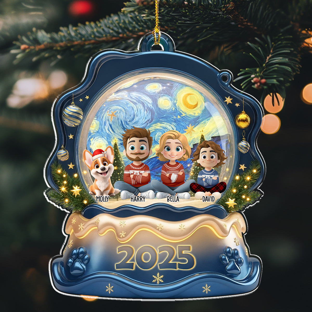 Custom Christmas Decor Home Birthday Gifts For Dog Lovers • The Forever Together Family - Personalized Acrylic Ornament