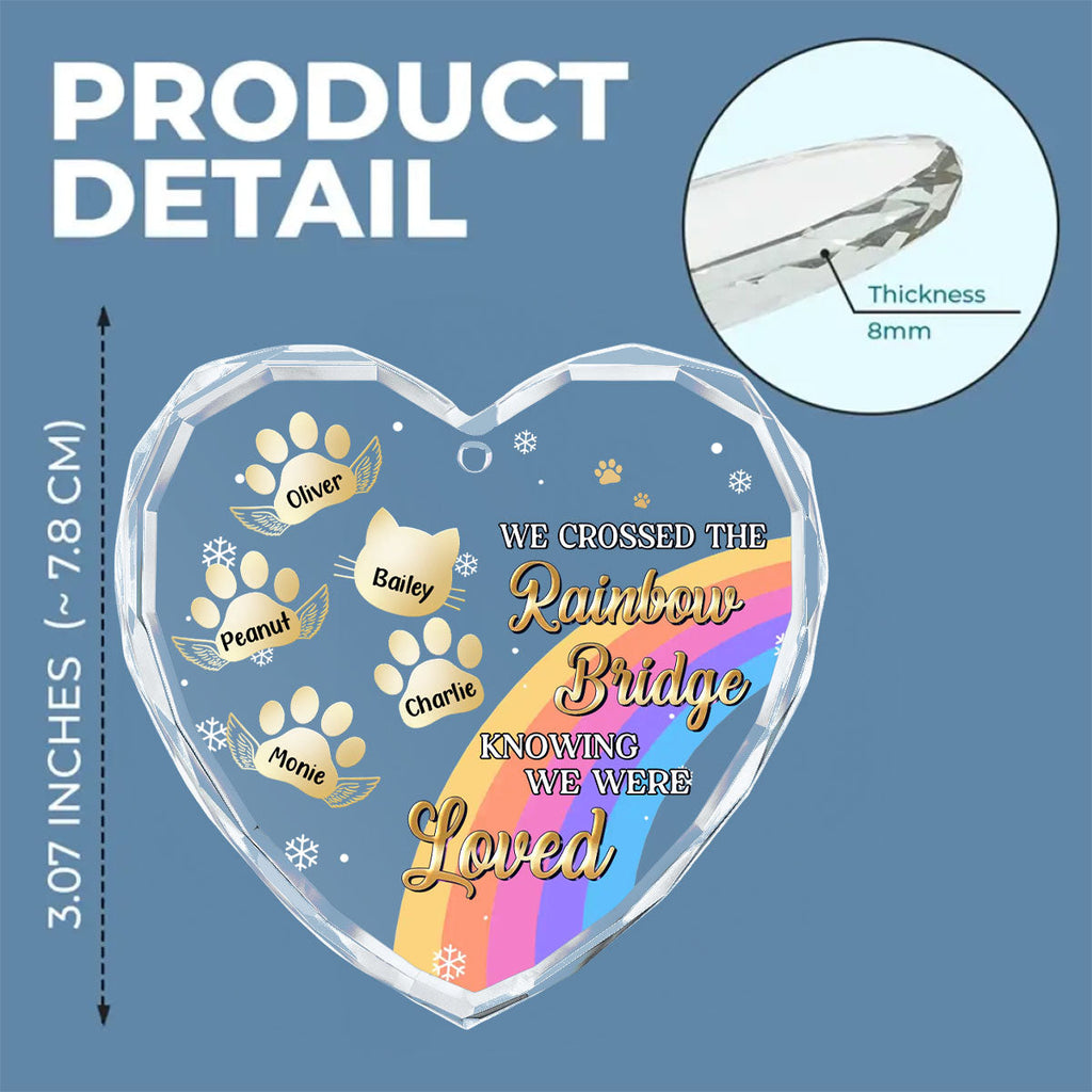 Custom Christmas Memorial Sympathy Gifts For Dogs, Cats • I Was Loved - Personalized Glass Ornament