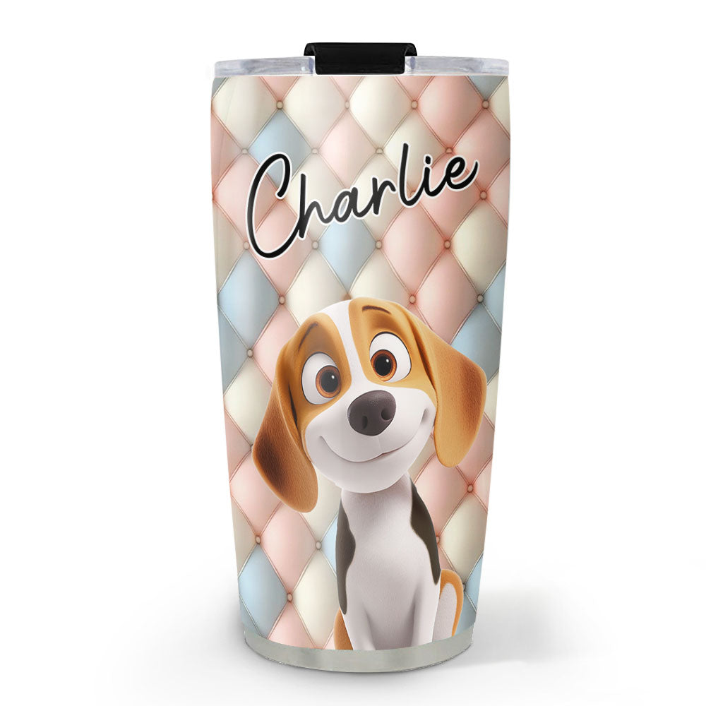 Custom Christmas Birthday Gifts For Dog Mom, Dog Lovers • Puff It Up - Personalized 3D Effect Tumbler