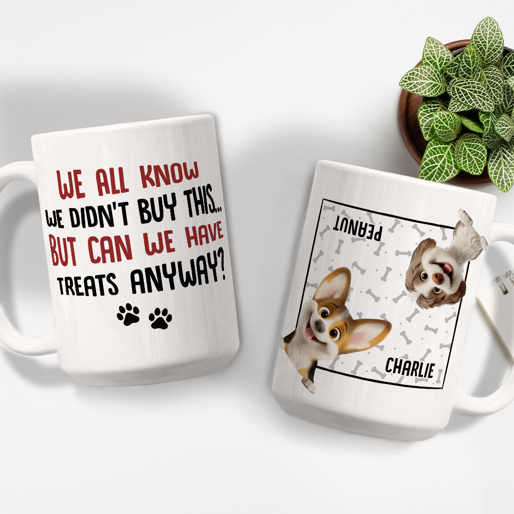 Custom Mother's Father's day Birthday Gifts For Dog Lovers • Can We Have Treats - Personalized Coffee Mug