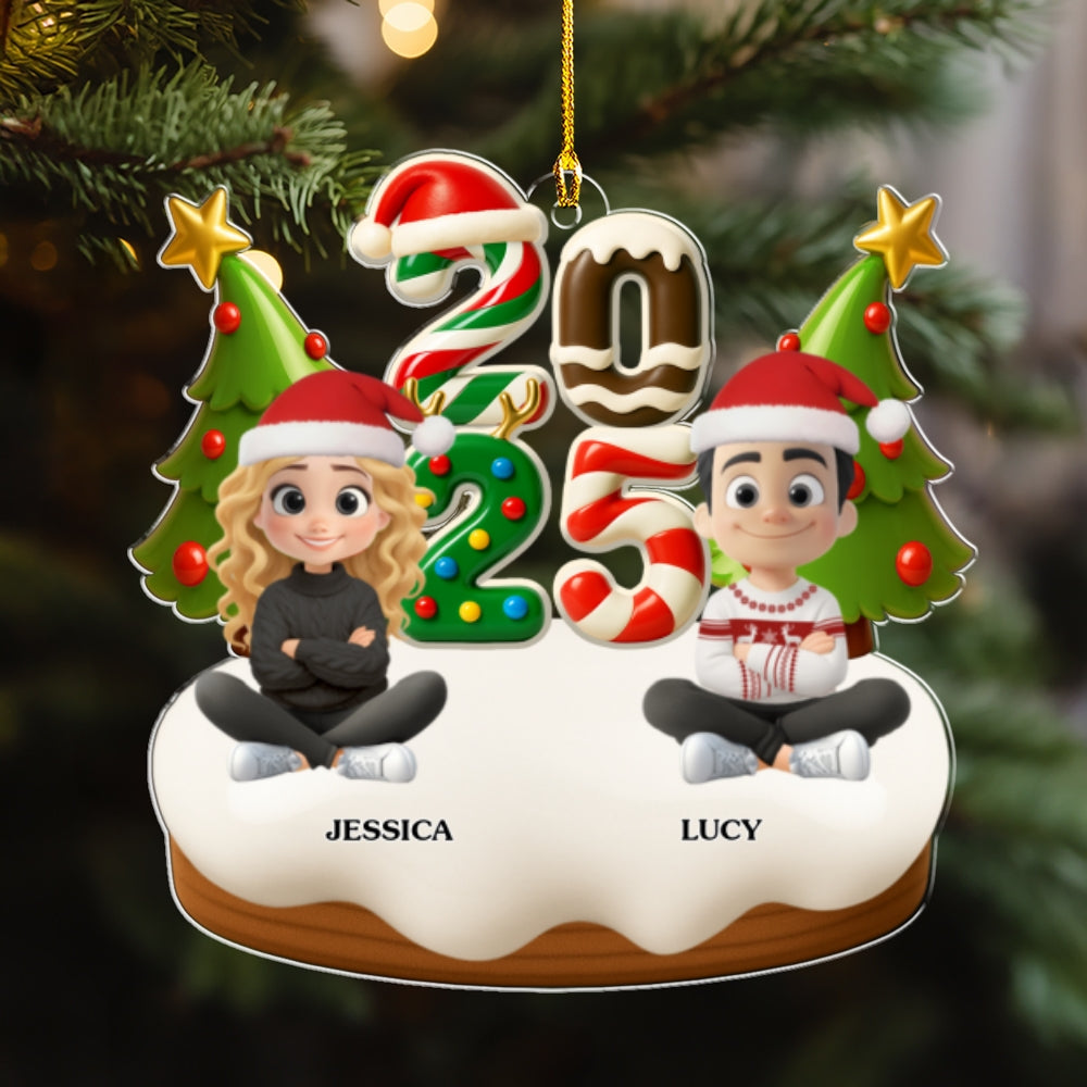 Custom Christmas Decor Home Birthday Gifts For Pet Lovers • First Snow Magic - Personalized Acrylic Ornament