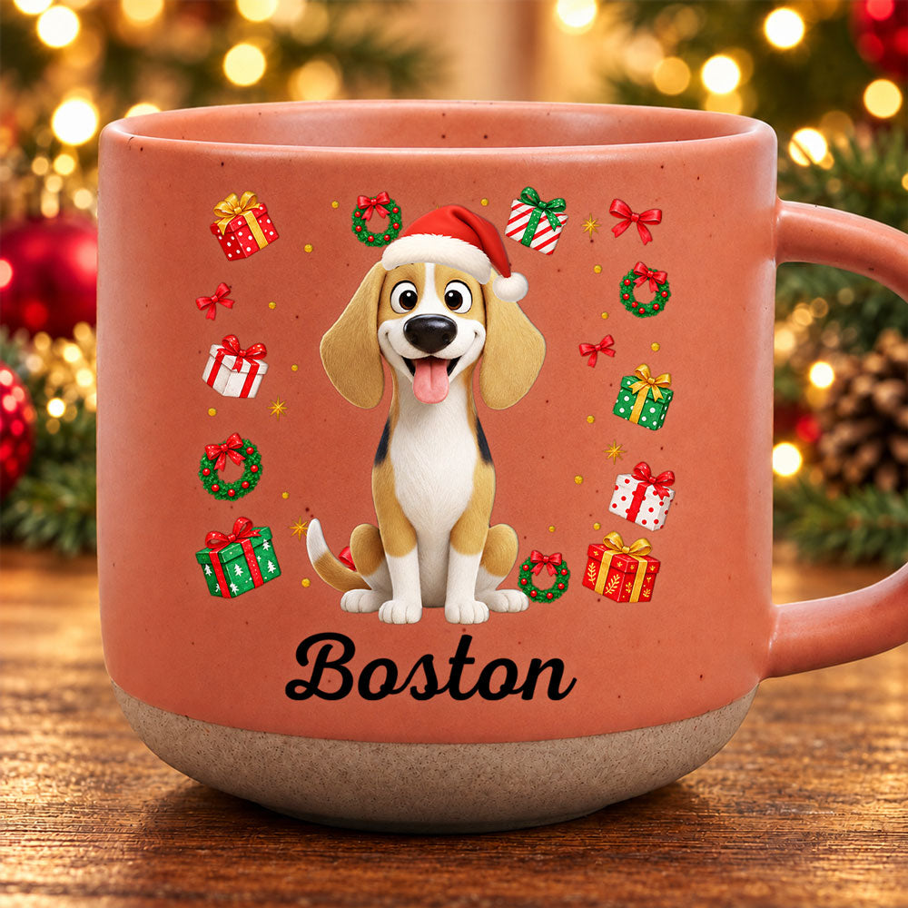 Pawsome Christmas - Personalized Pottery Mug