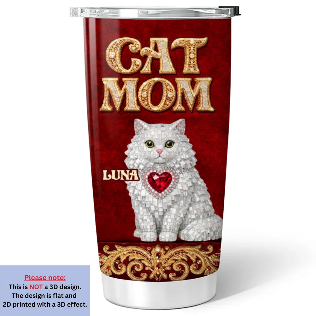 Custom Christmas Birthday Gifts For Dog Mom, Dog Lovers • Royal Elegance - Personalized 3D Effect Tumbler