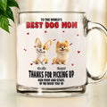 Custom Mother's Father's day Birthday Gifts For Dog Lovers • Thanks For Picking Up My Poo - Personalized Glass Mug