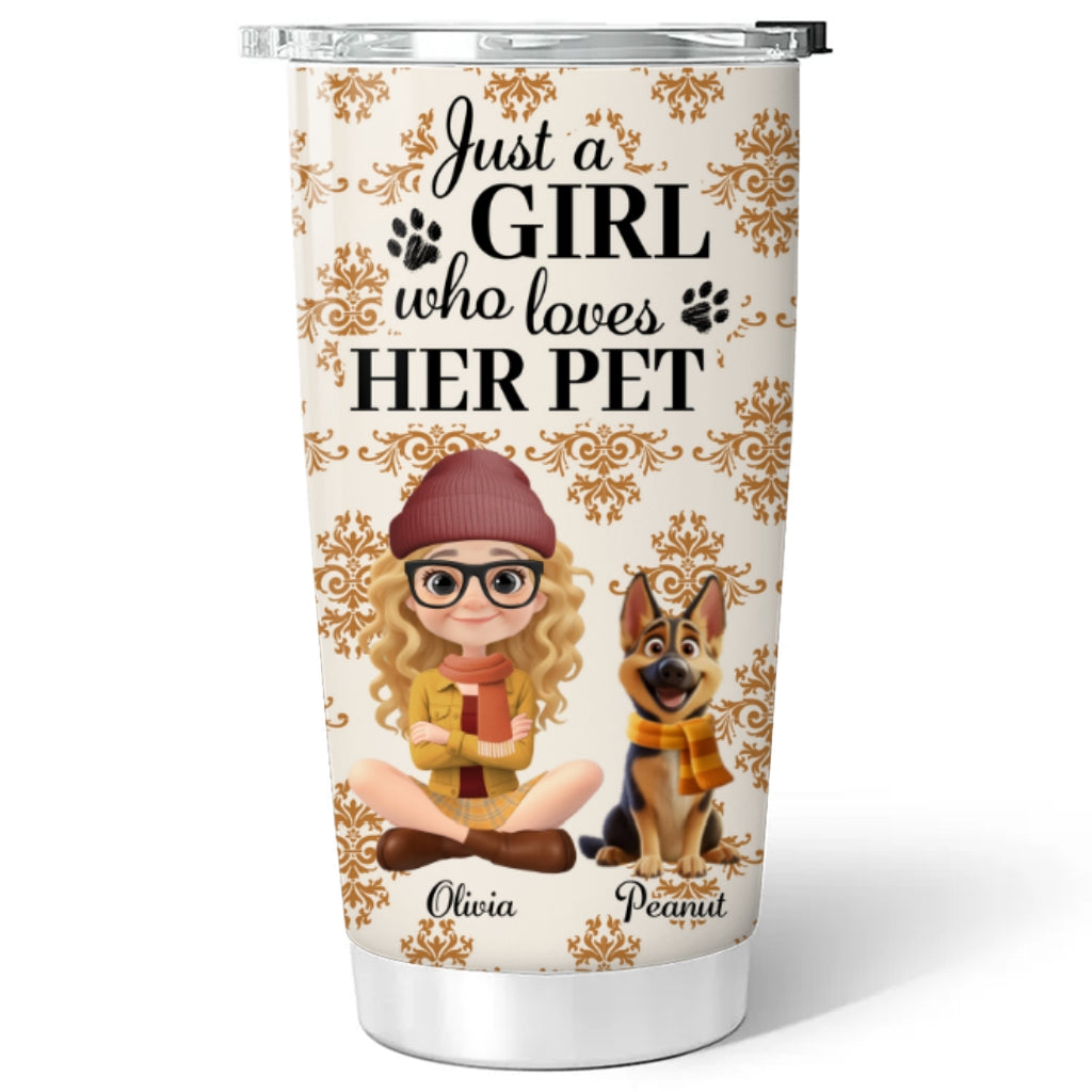 Custom Christmas Birthday Gifts For Pet Mom, Pet Lovers • Pumskin Pet Autumn - Personalized Tumbler