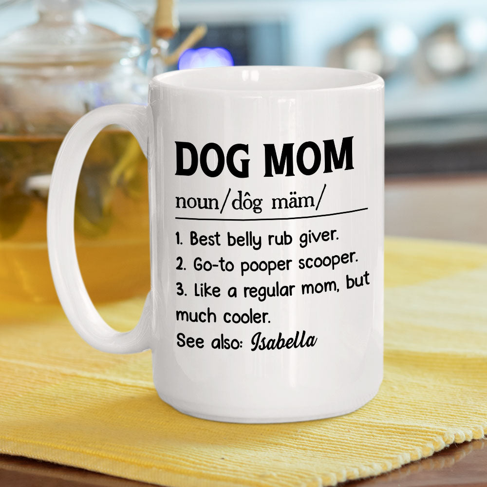 Custom Mother's day Birthday Gifts For Dog Mom, Dog Lovers • Dog Mom Definition - Personalized Coffee Mug