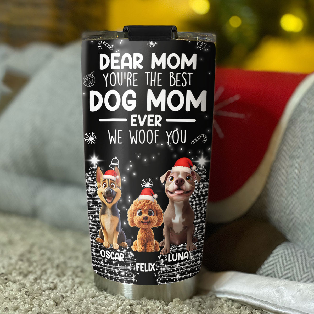 Custom Christmas Birthday Gifts For Dog Lovers • The Best Dog Parent We Love - Personalized Tumbler