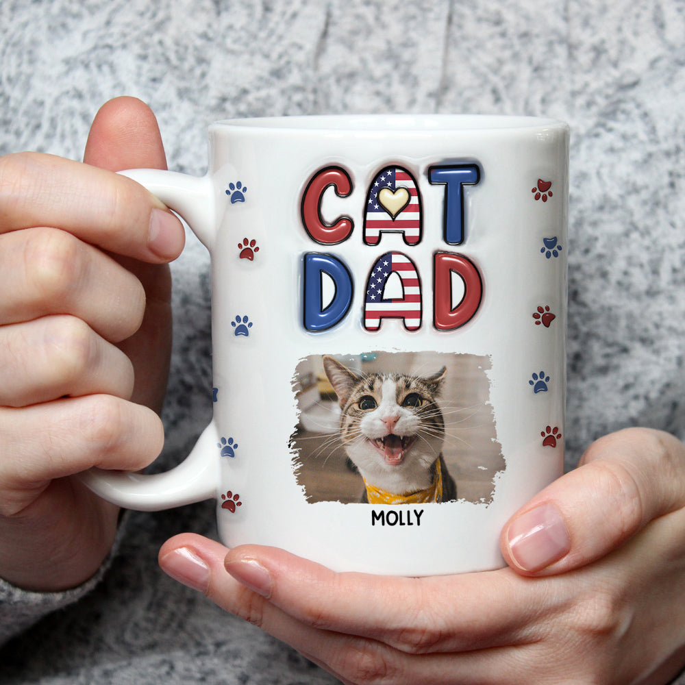 Custom Photo Christmas Birthday Gifts For Cat Lovers • My Lovely Cat Photo - Personalized 3D Inflated Effect Mug