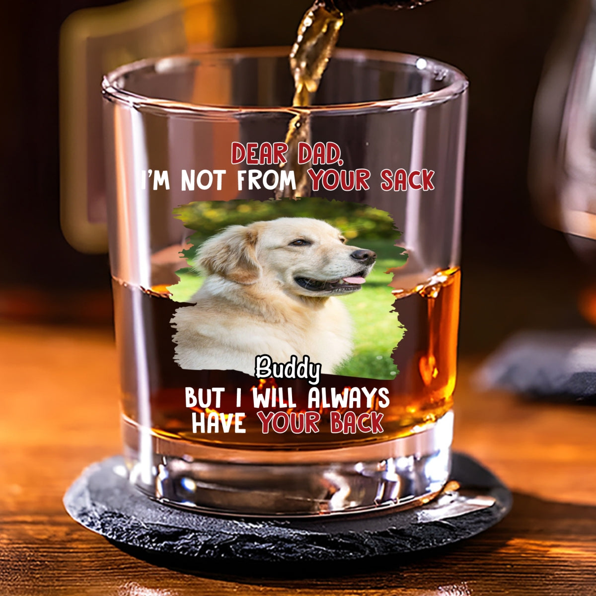 We Chose You Obviously Photo - Personalized Whiskey Glass