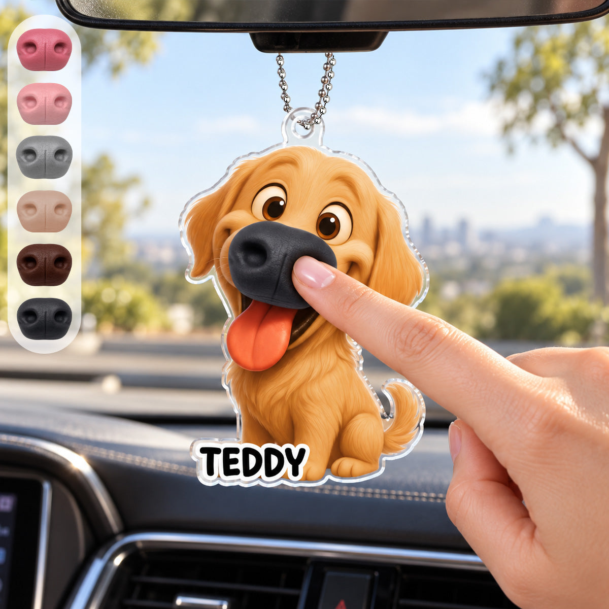 Boop My Nose - Personalized Nose Squishy Acrylic Car Ornament