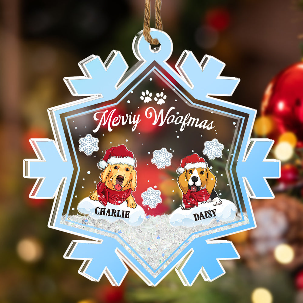 Woofy Dogmas - Personalized Acrylic Shaker Ornament