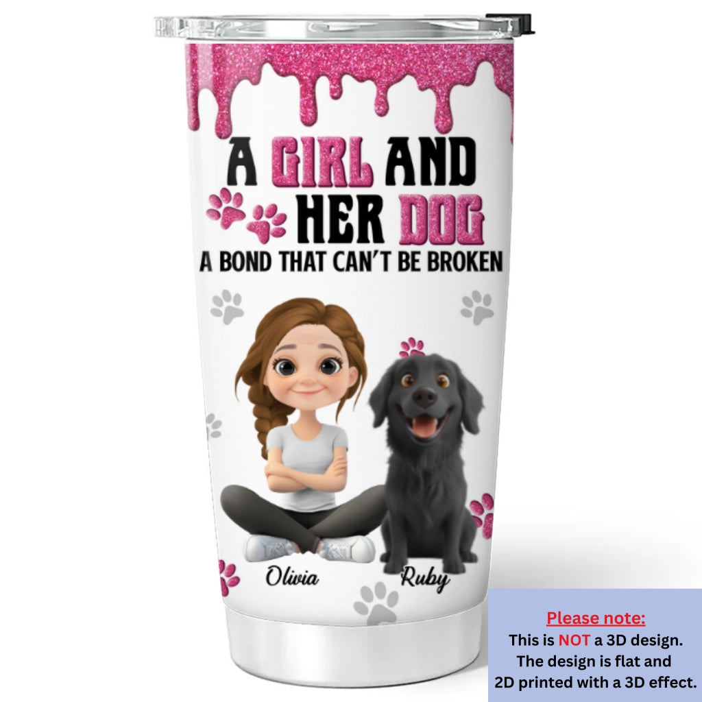 Custom Christmas Birthday Gifts For Dog Mom, Dog Lovers • Sparkle And Cheer - Personalized 3D Effect Tumbler