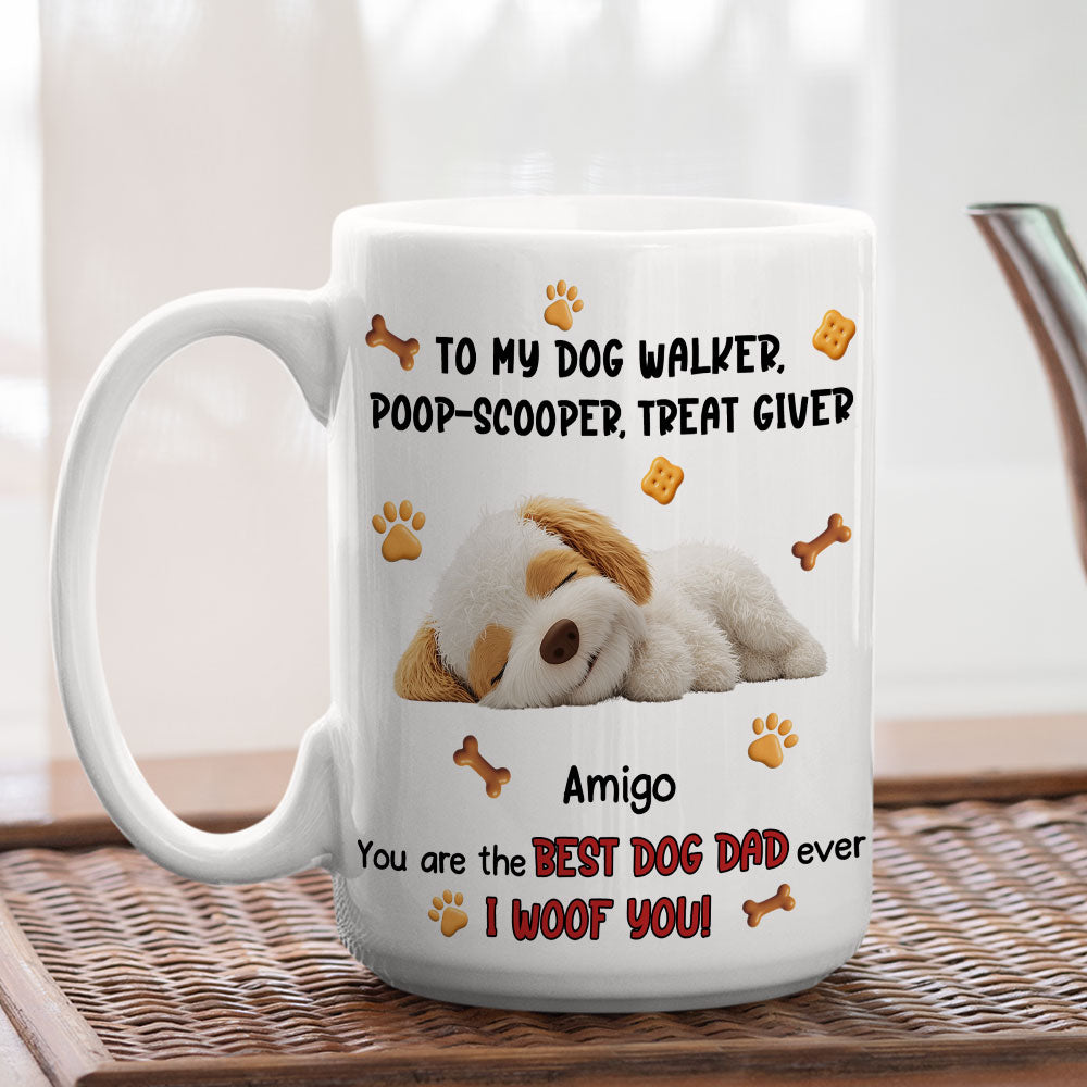 Custom Father's day Birthday Gifts For Dog Dad, Dog Lovers • To My Best Dog Walker - Personalized Coffee Mug