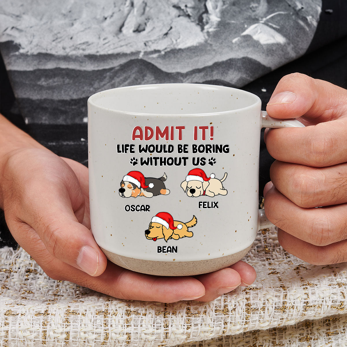 Custom Christmas Birthday Gifts For Dog Lovers • Admit It - Personalized Pottery Mug