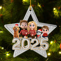 Family Makes Christmas Truly Bright With Fur Babies - Personalized 3D Effect Acrylic Ornament