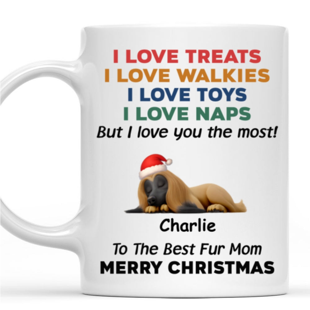 Custom Christmas Birthday Gifts For Dog Lovers • We Love You Snow Ver - Personalized Coffee Mug
