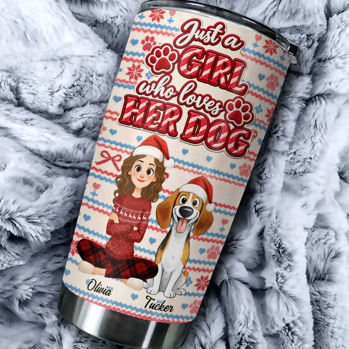Custom Christmas Birthday Gifts For Cat Lovers • Forever My Dog Mom - Personalized Tumbler