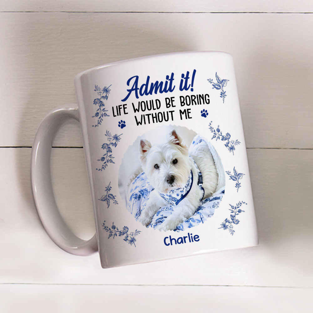 Custom Photo Christmas Birthday Gifts For Dog Mom, Dog Lovers • Better With Dog Version Photo - Personalized Coffee Mug