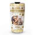 Custom Photo Christmas Birthday Gifts For Pet Mom, Pet Lovers • Girl And Pet Yellow Photo - Personalized 3D Effect Tumbler