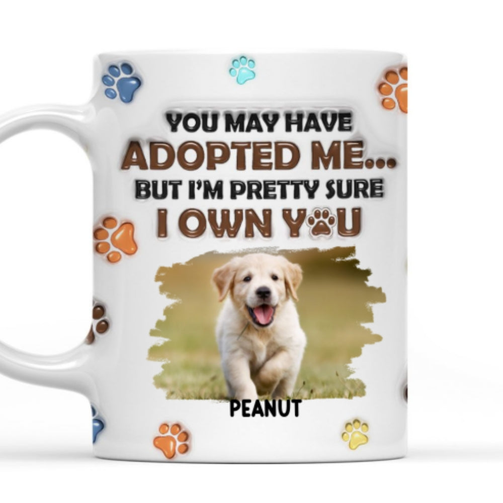 Custom Photo Christmas Birthday Gifts For Dog Lovers • We Own You Photo - Personalized 3D Inflated Effect Mug