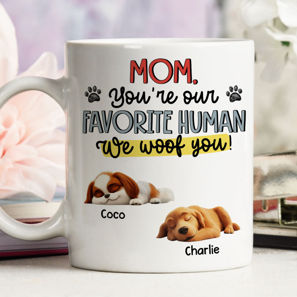 Custom Mother's day Birthday Gifts For Dog Mom, Dog Lovers • Favorite Mom Of Dogs - Personalized Coffee Mug