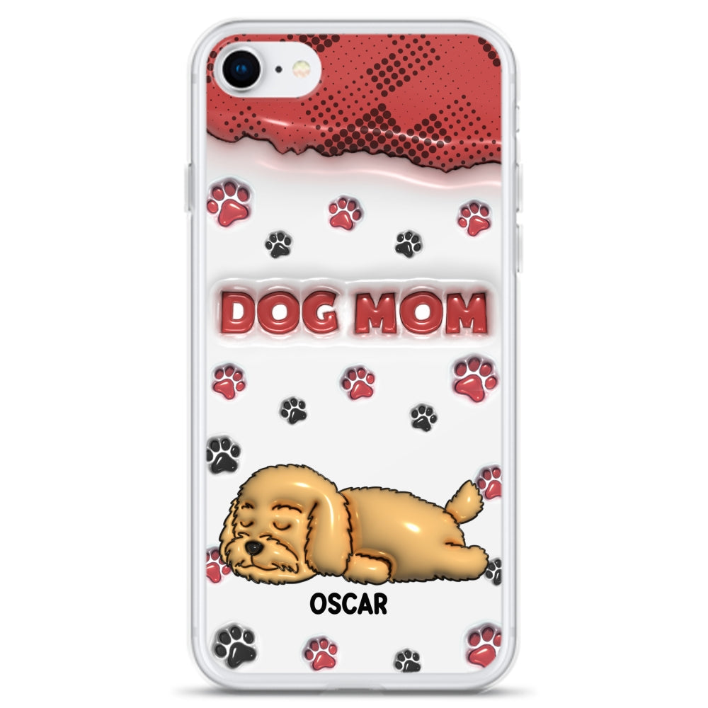 Dog Mom Version 2 - Personalized 3D Inflated Effect Phone Case