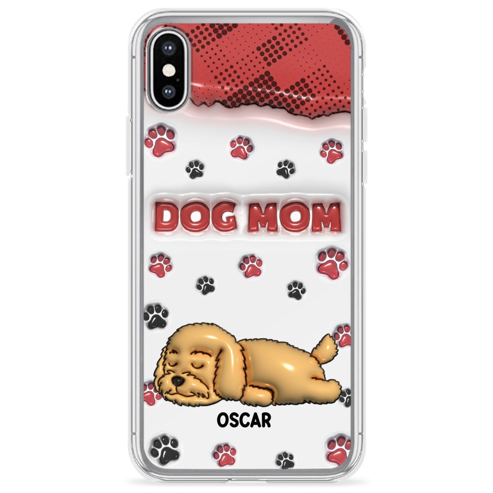Dog Mom Version 2 - Personalized 3D Inflated Effect Phone Case