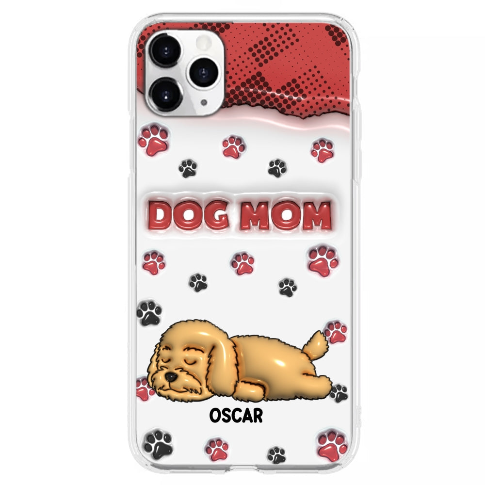 Dog Mom Version 2 - Personalized 3D Inflated Effect Phone Case