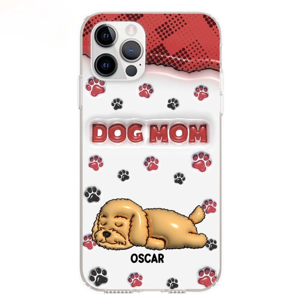 Dog Mom Version 2 - Personalized 3D Inflated Effect Phone Case