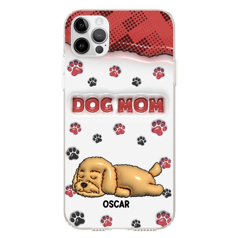 Dog Mom Version 2 - Personalized 3D Inflated Effect Phone Case