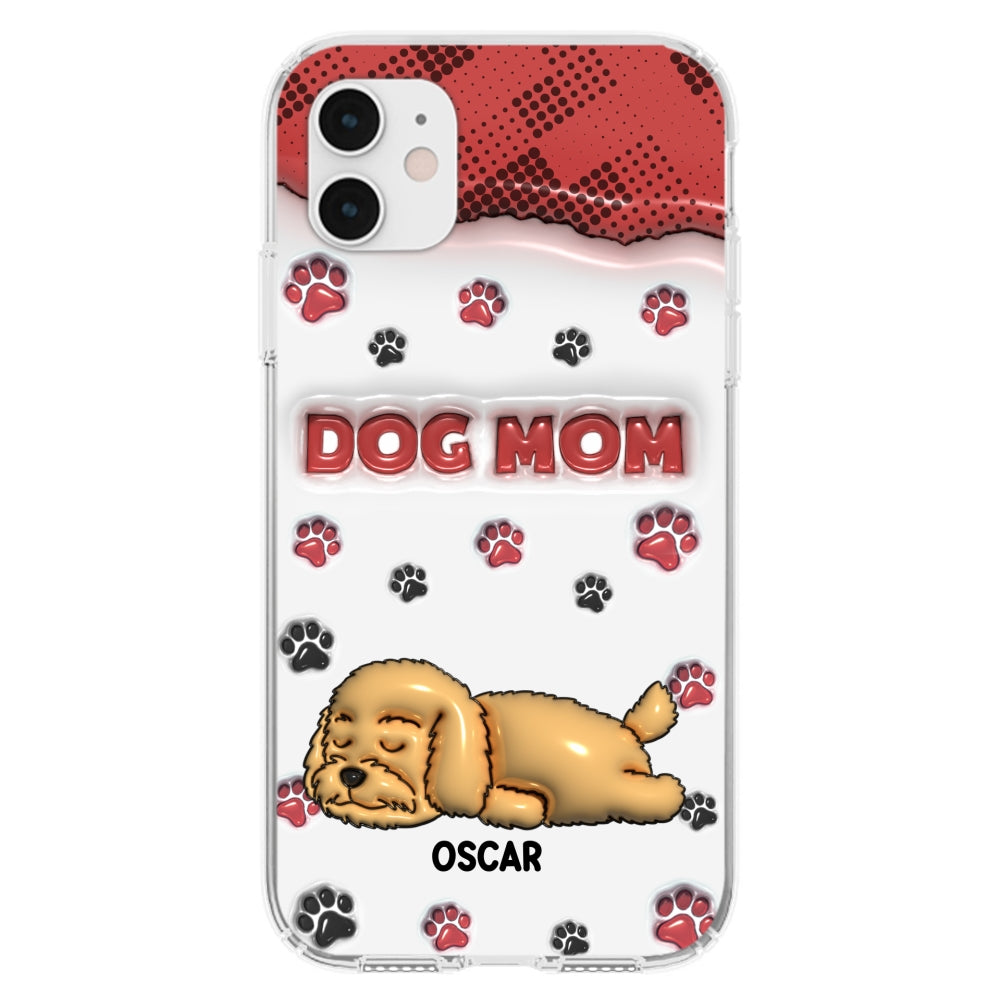 Dog Mom Version 2 - Personalized 3D Inflated Effect Phone Case