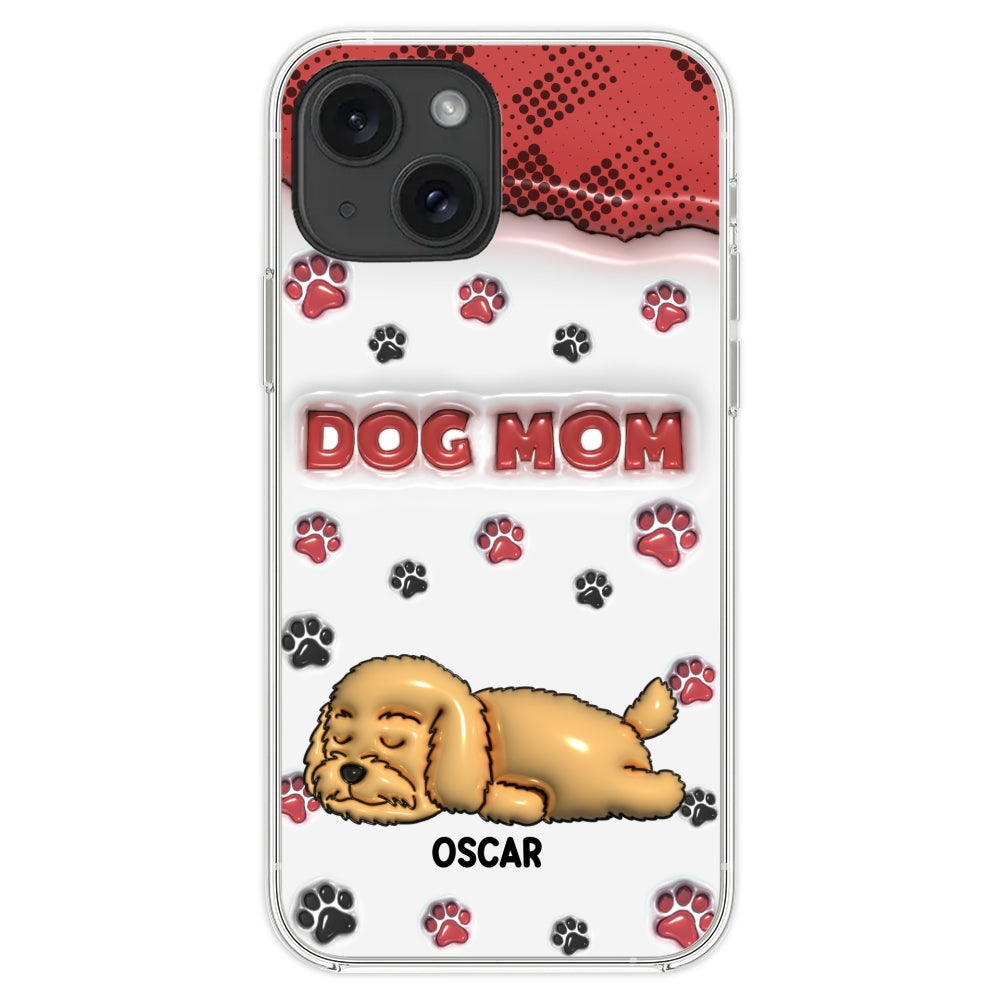 Dog Mom Version 2 - Personalized 3D Inflated Effect Phone Case